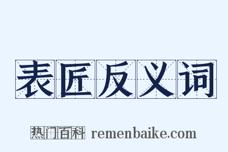 表匠反义词是什么意思的图片